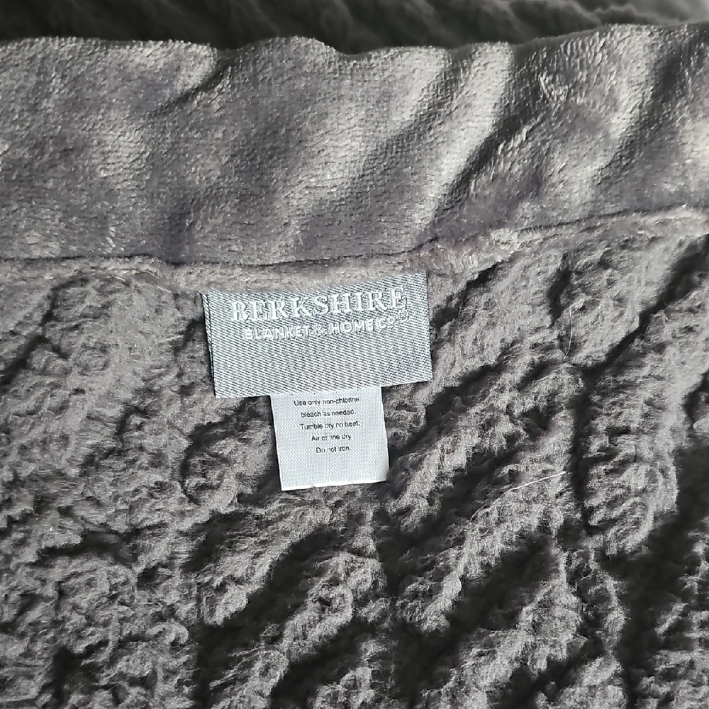 Berkshire Charcoal Plush Blanket
